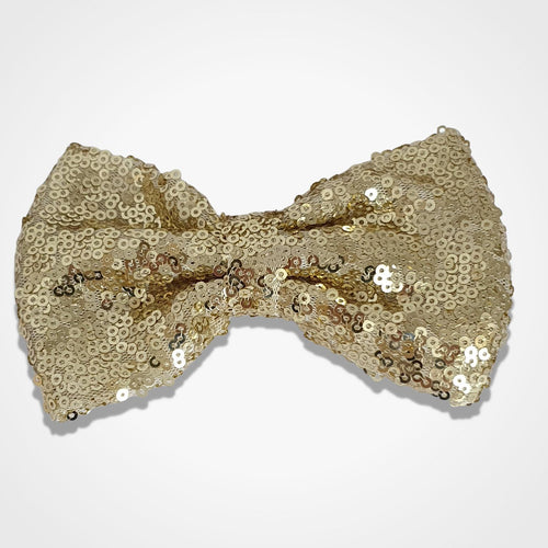 Sparkly Dog Bow Tie Gold