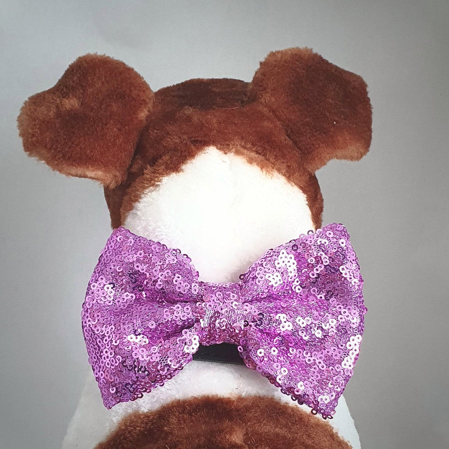 Sparkly Dog Bow Tie Lilac