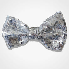 Load image into Gallery viewer, Sparkly Dog Bow Tie Silver

