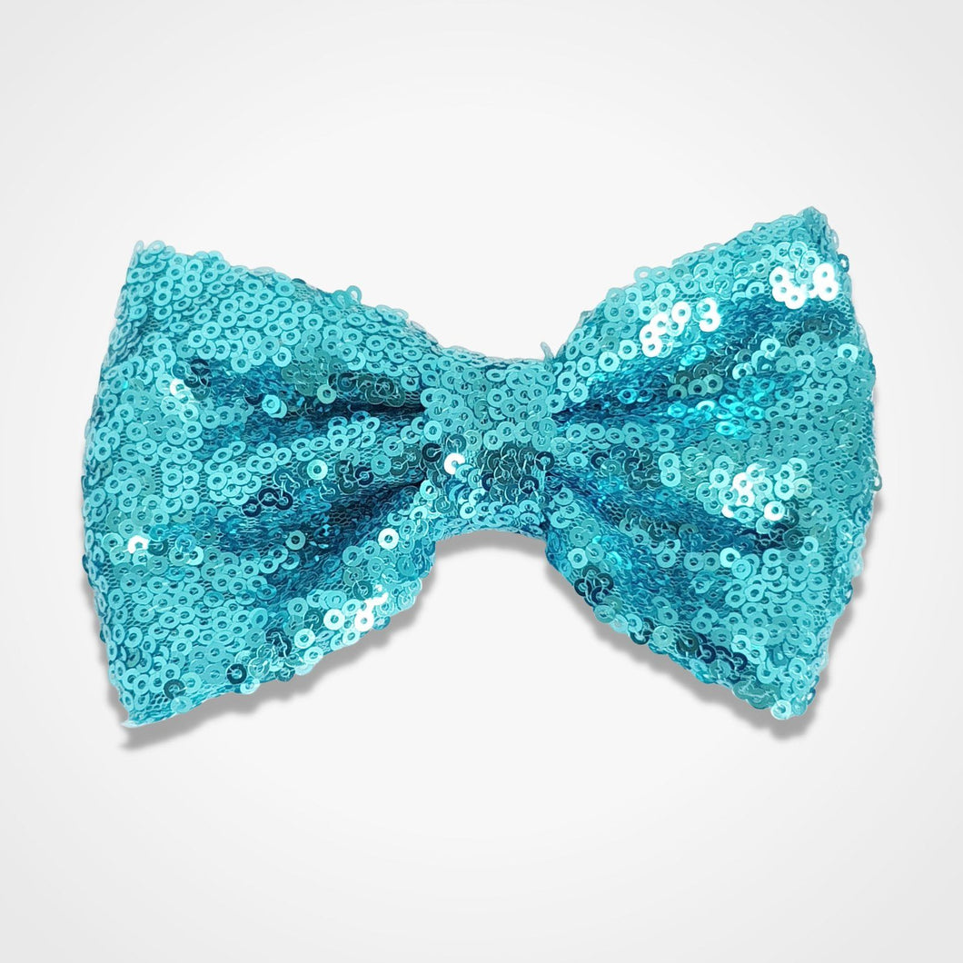 Sparkly Dog Bow Tie Turquoise