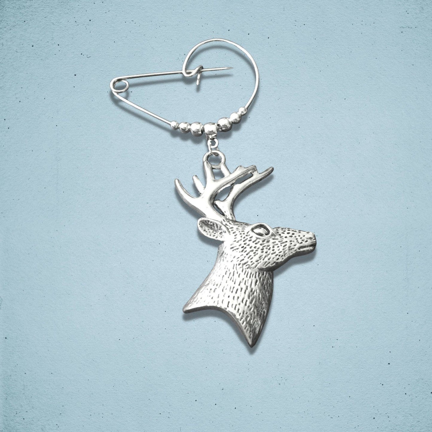 Stag Brooch Silver