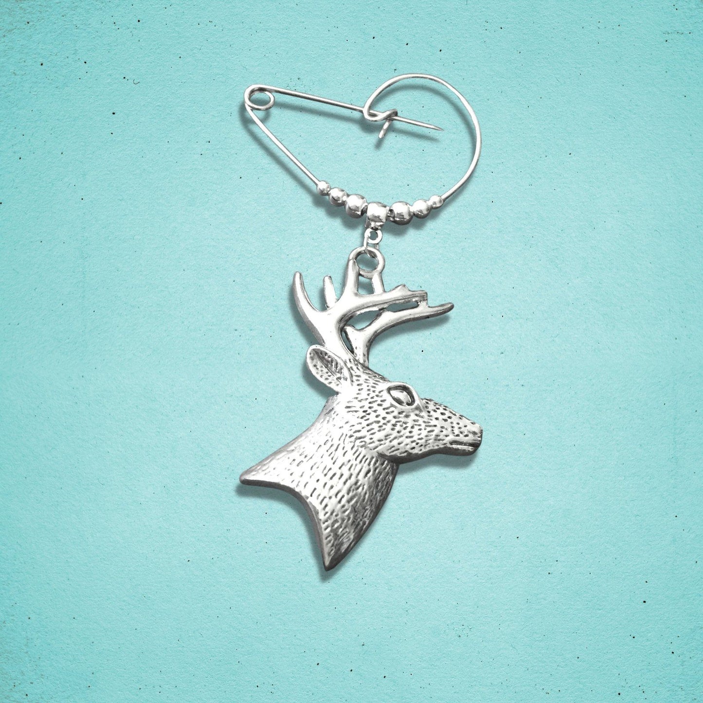 Stag Brooch Silver