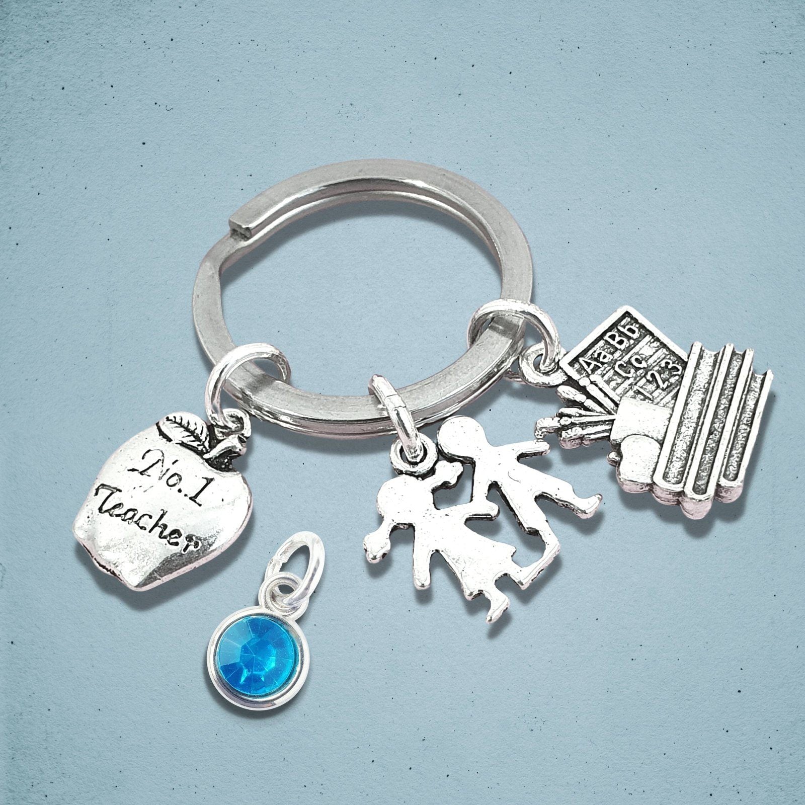 Teacher Keyring Silver