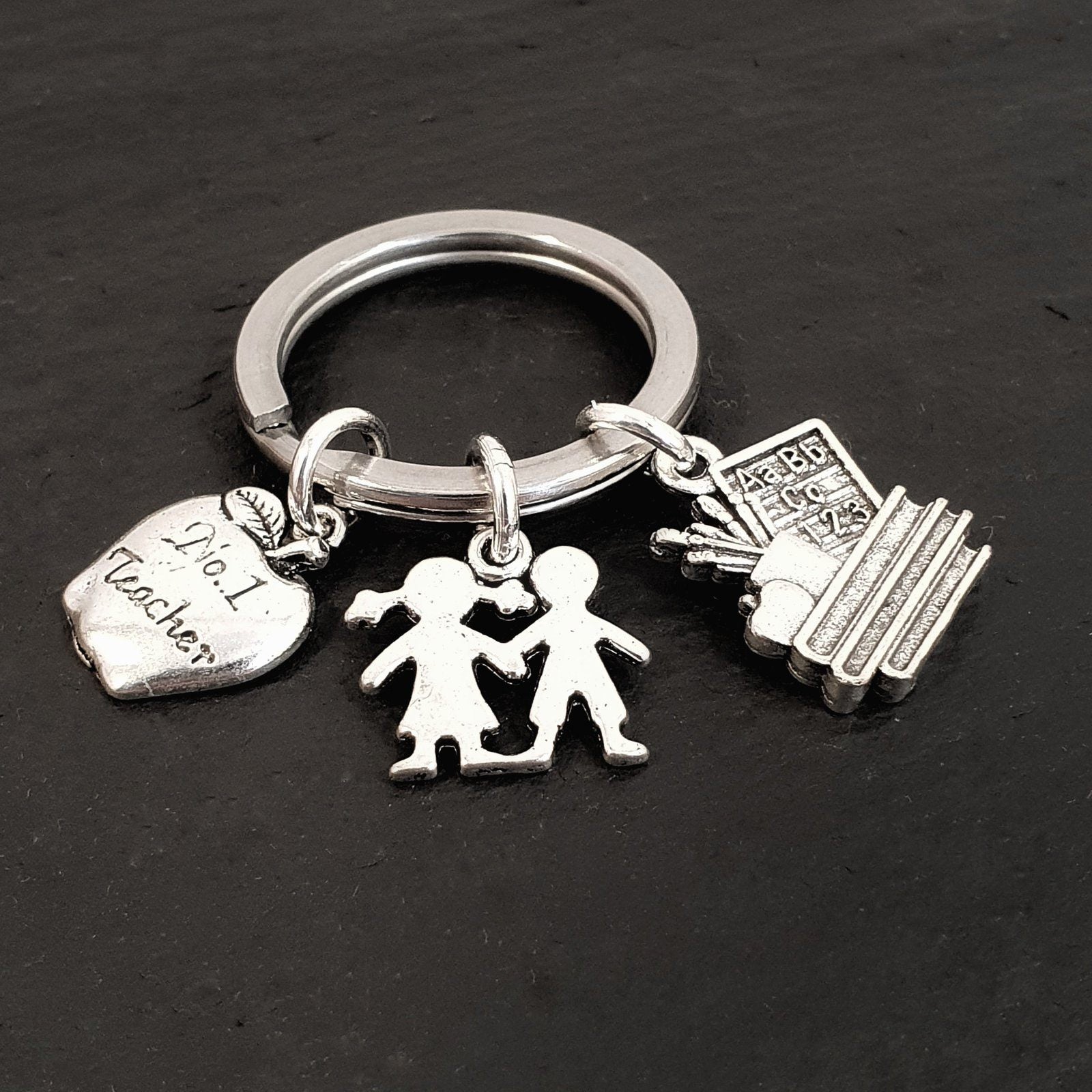 Teacher Keyring Silver