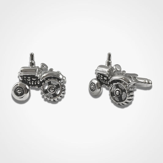 Tractor Cufflinks Silver