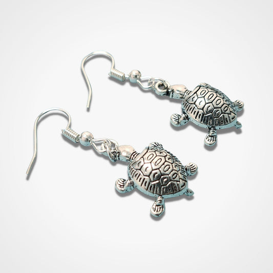 Turtle Earrings Silver