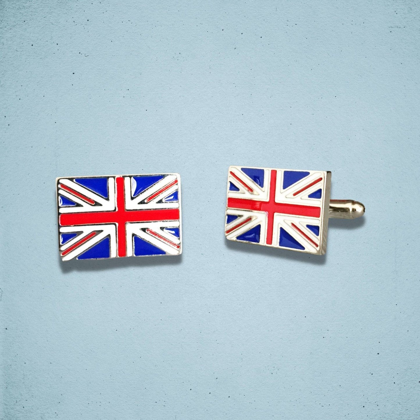 Union Jack Cufflinks Silver Enamel