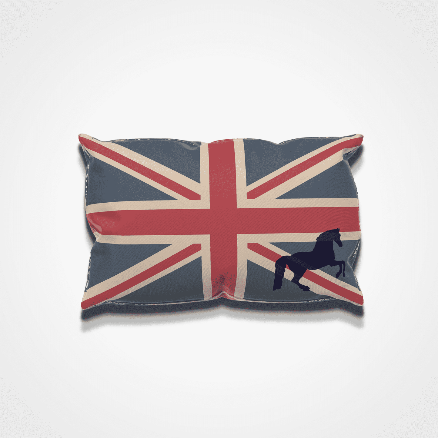 Union Jack Horse Cushion Cover Vintage