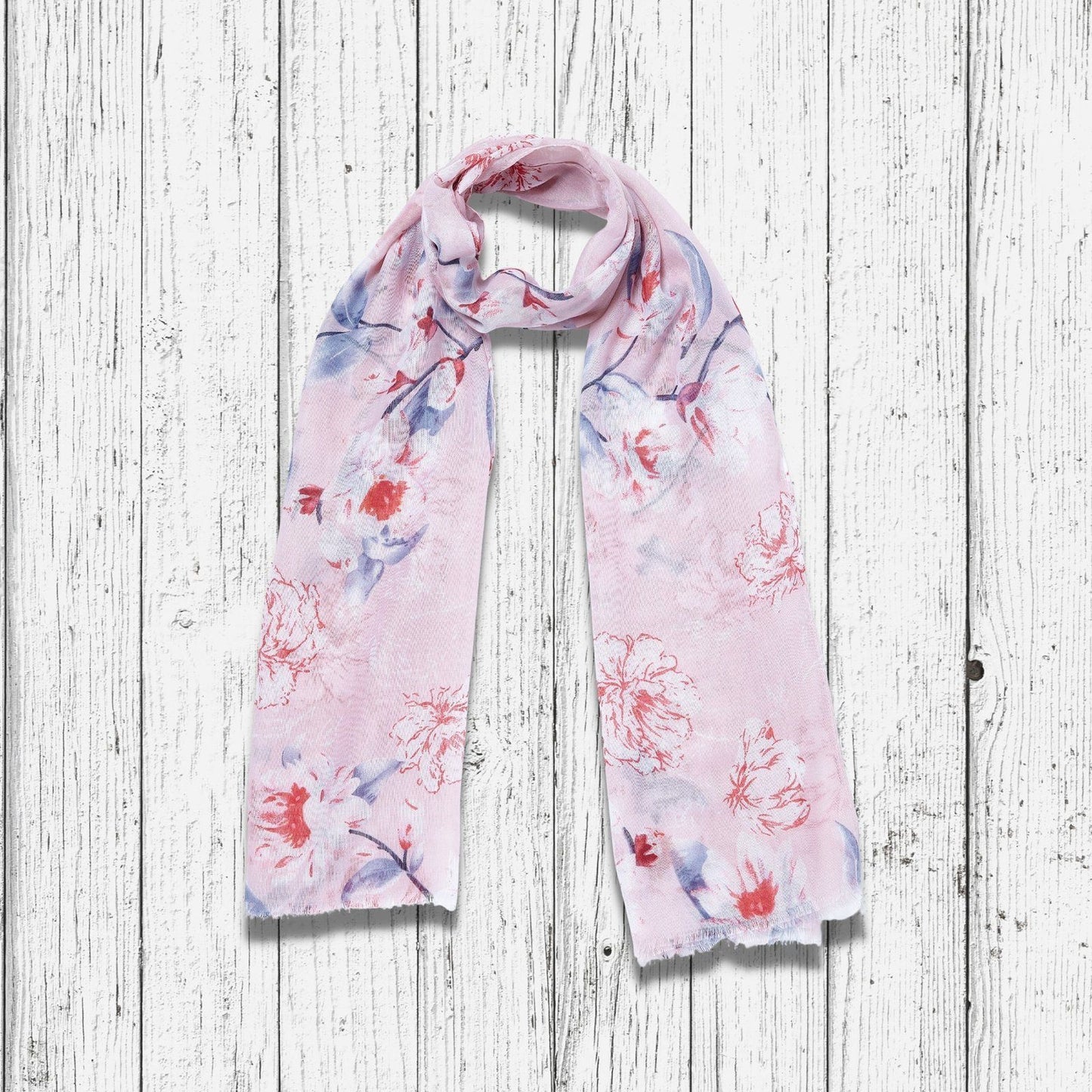 Vintage Print Floral Scarf Pink