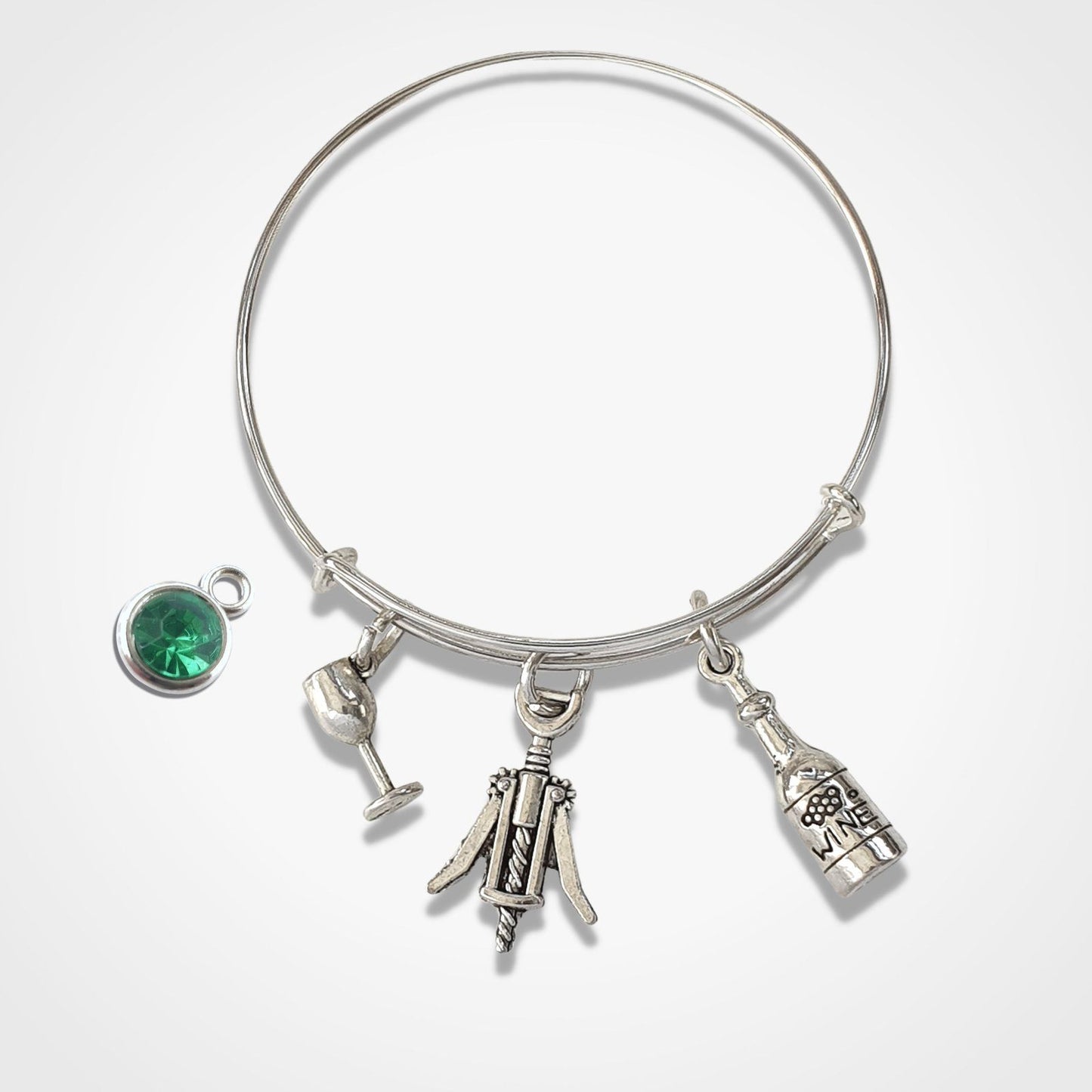 Wine Lovers Bangle Silver