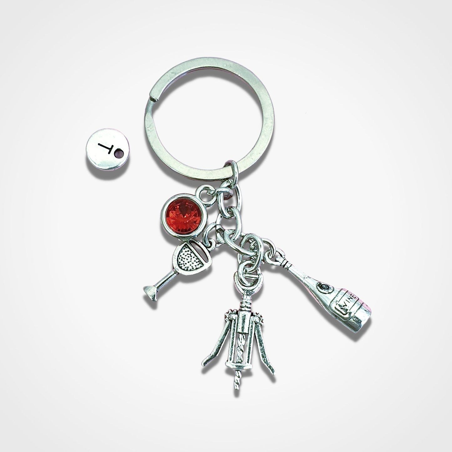 Wine Lovers Keyring Silver