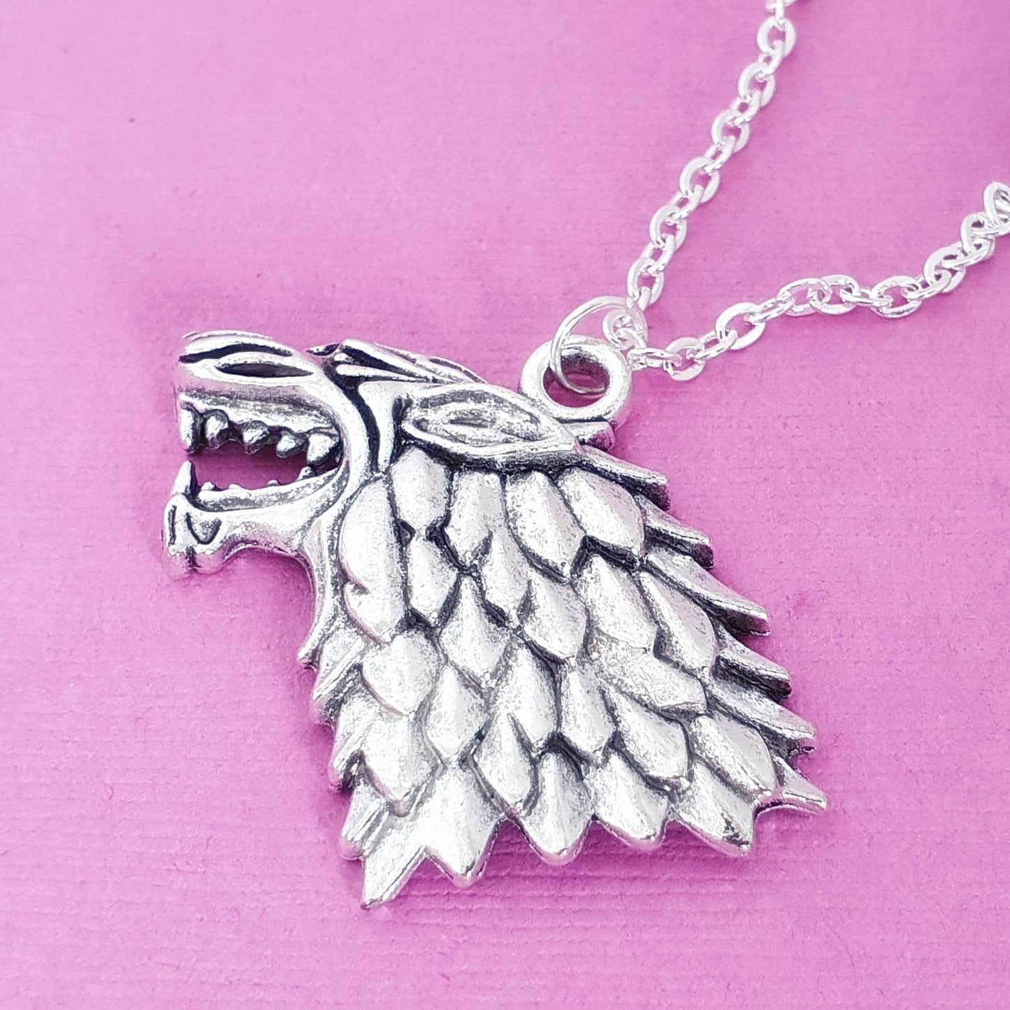 Wolf Necklace Silver