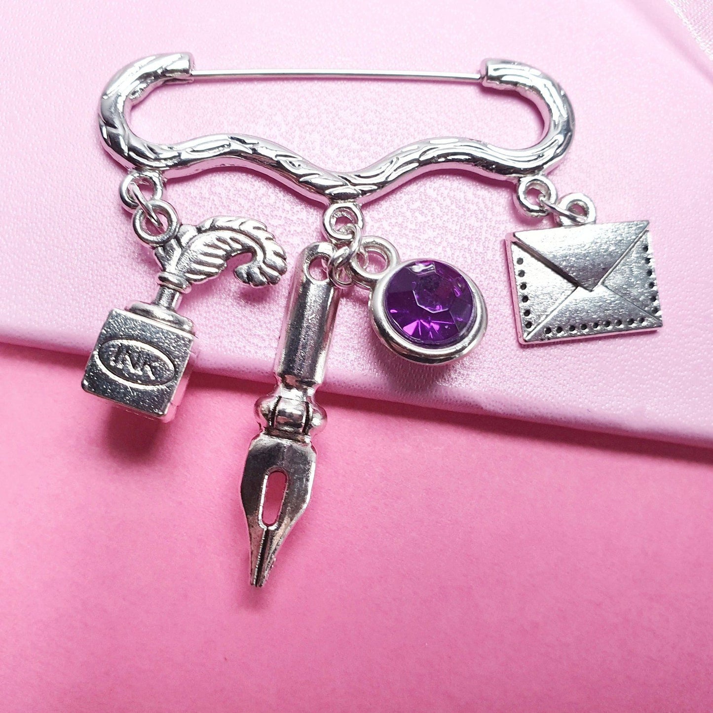 Writers Brooch Silver