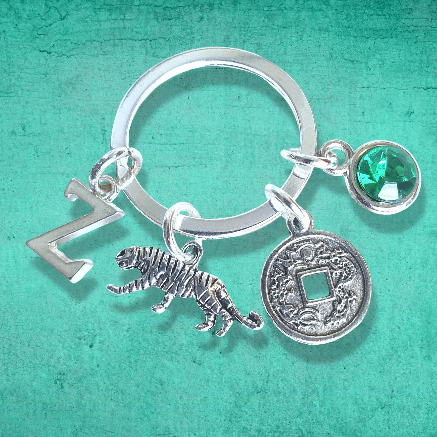 Year Tiger Keyring Silver