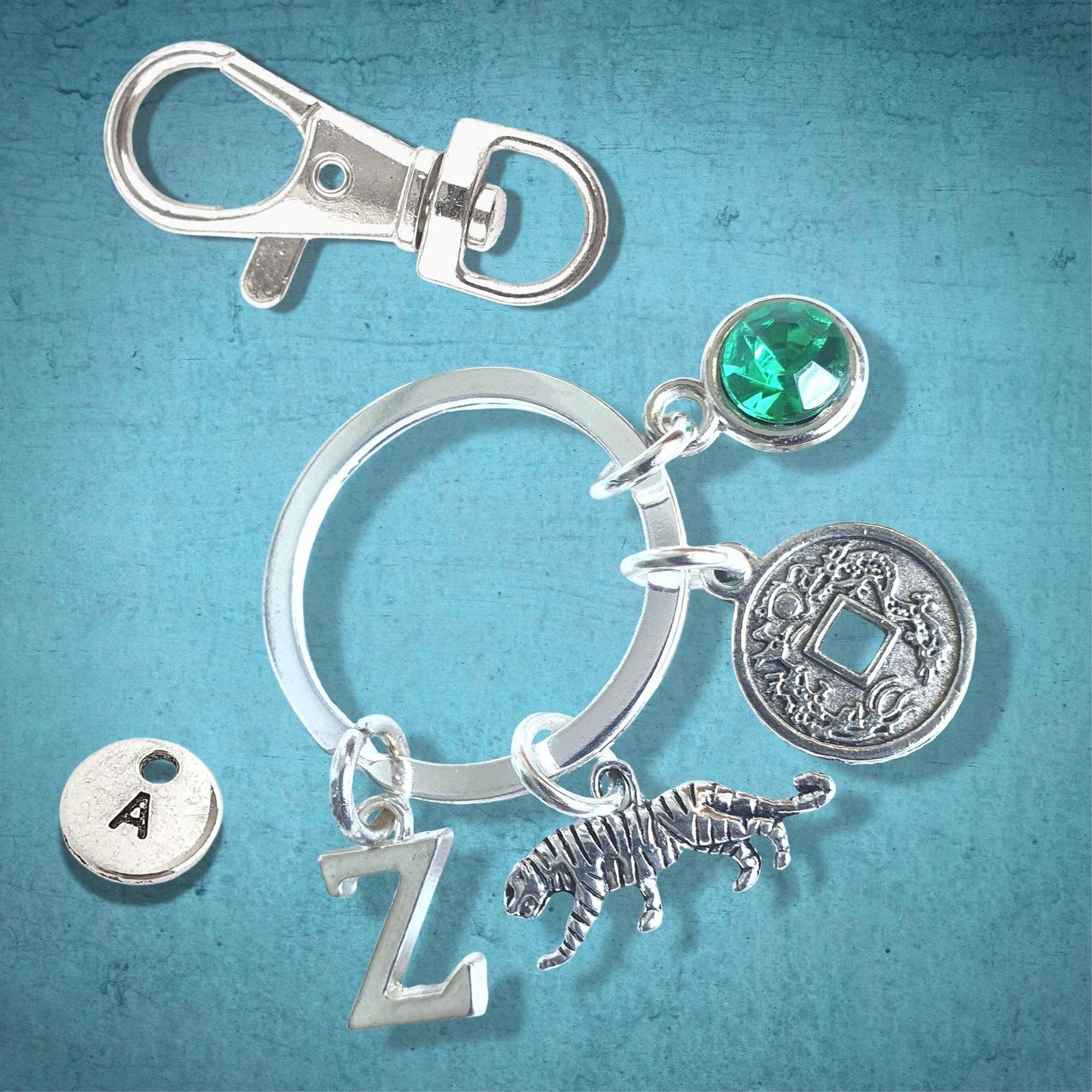 Year Tiger Keyring Silver