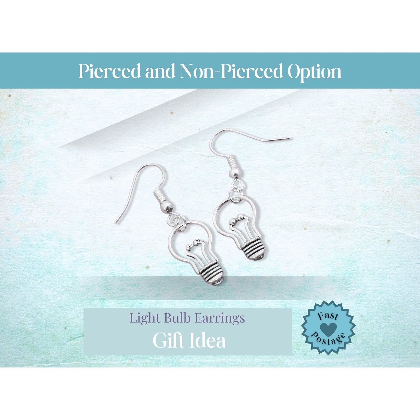 Light Bulb Earrings - Silver