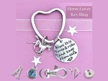 Load image into Gallery viewer, Bless This Horse and Rider Keyring - Silver
