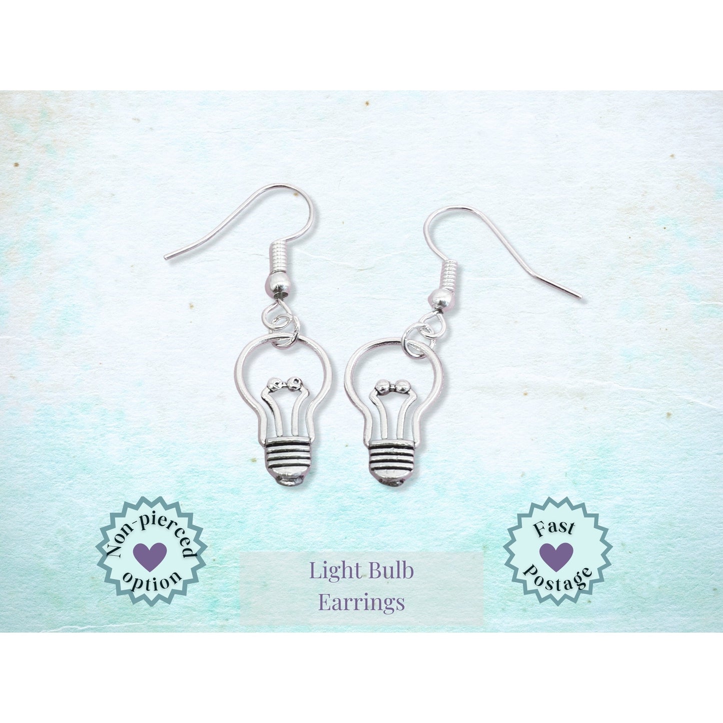 Light Bulb Earrings - Silver