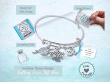 Load image into Gallery viewer, Knitting Lover Bangle - Silver
