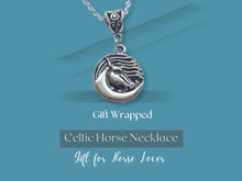 Load image into Gallery viewer, Art Nouveau Horse Necklace - Silver
