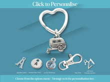 Load image into Gallery viewer, Caravan Keyring - Silver
