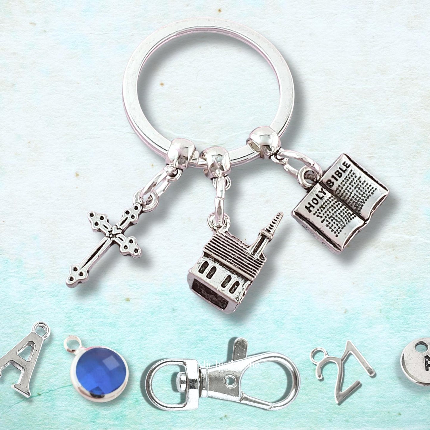 Religious Keepsake Keyring - Silver