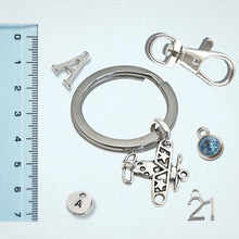 Load image into Gallery viewer, Aeroplane Keyring - Silver
