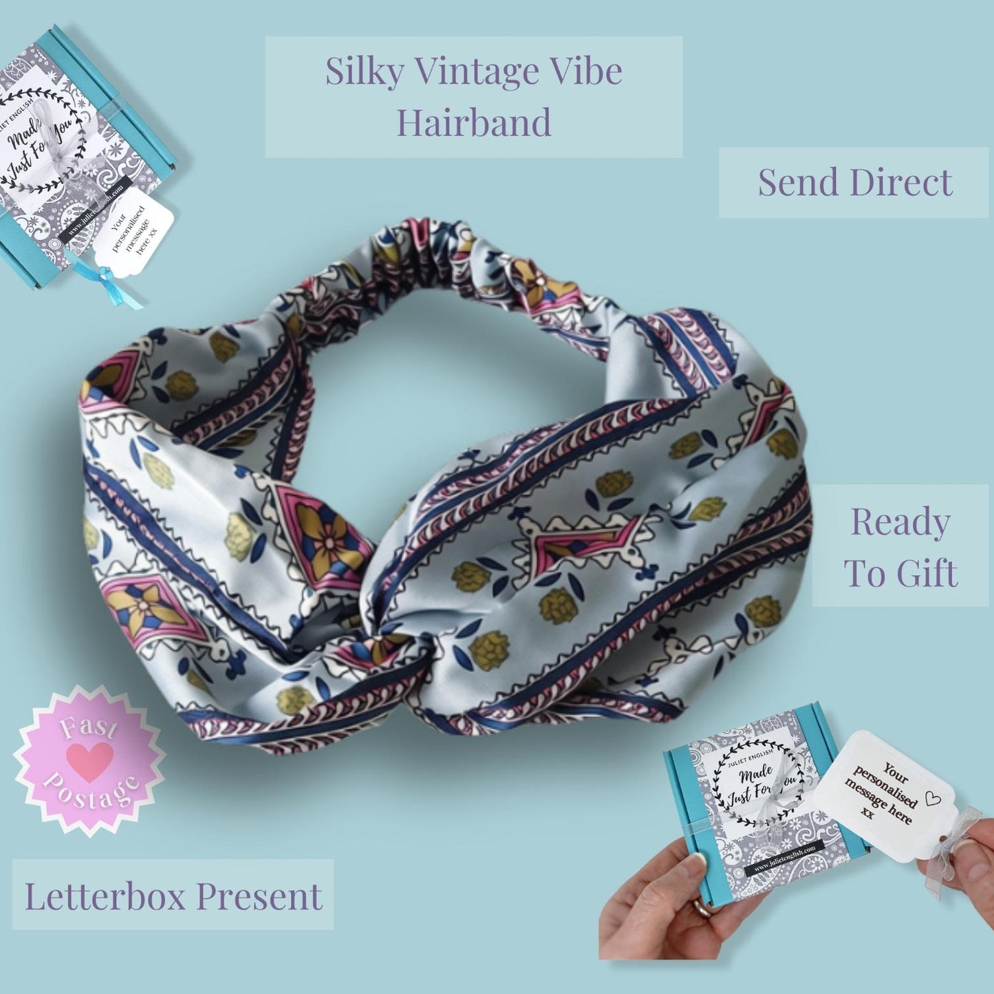 Twist Knot Headband - Slate Vintage