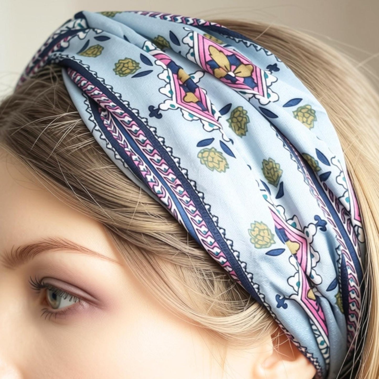 Twist Knot Headband - Slate Vintage