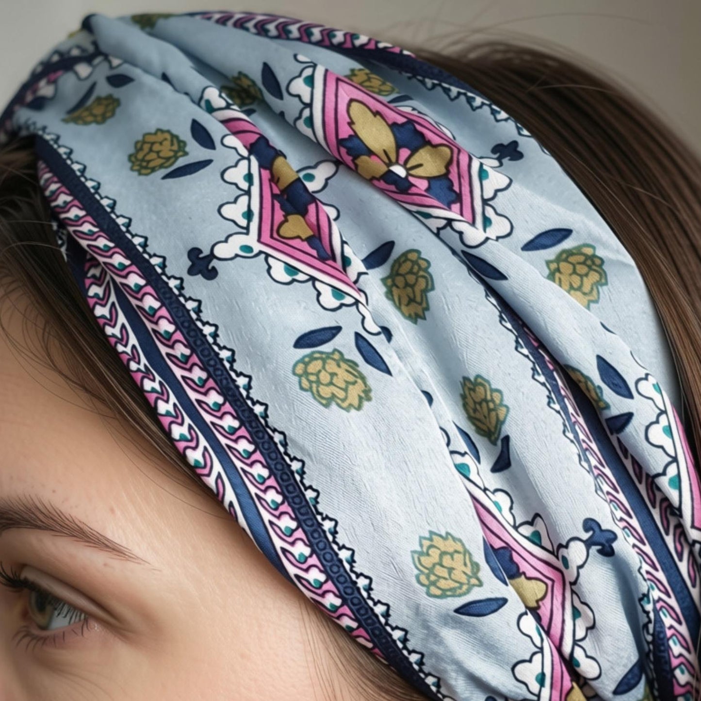 Twist Knot Headband - Slate Vintage