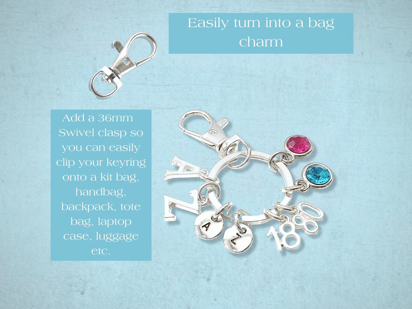 Artist Keyring ~ Personalised Gift for Artist ~ Silver