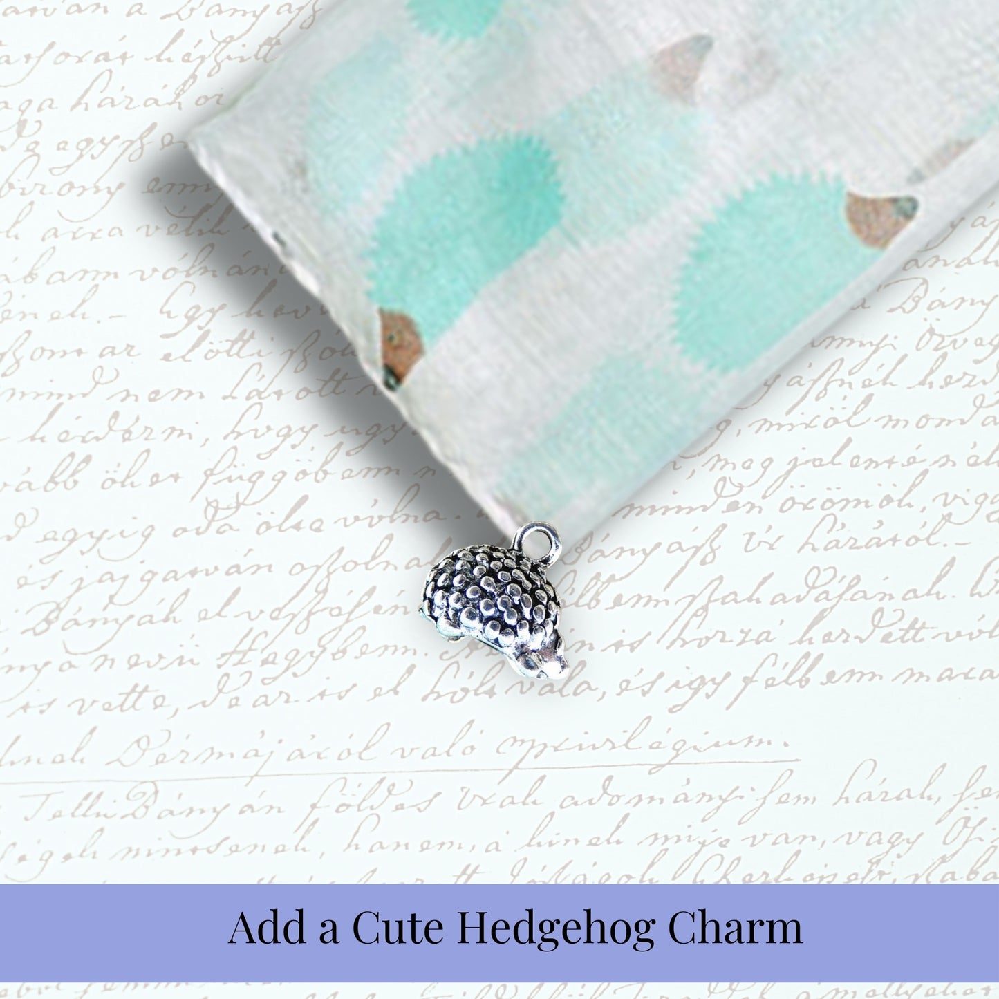 Hedgehog Print Scarf - Green and White