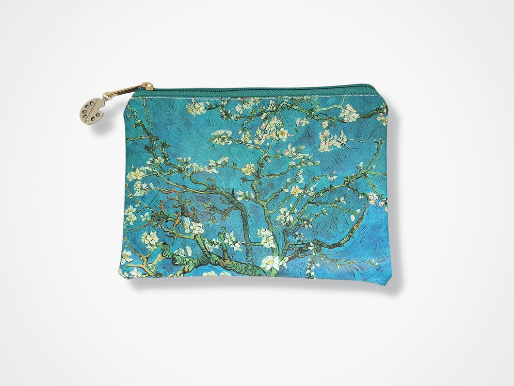 Van Gogh Almond Blossom Make Up/Cosmetics Bag - Green