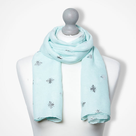 Bee Scarf - Aqua