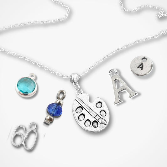 Artists Palette Necklace - Silver
