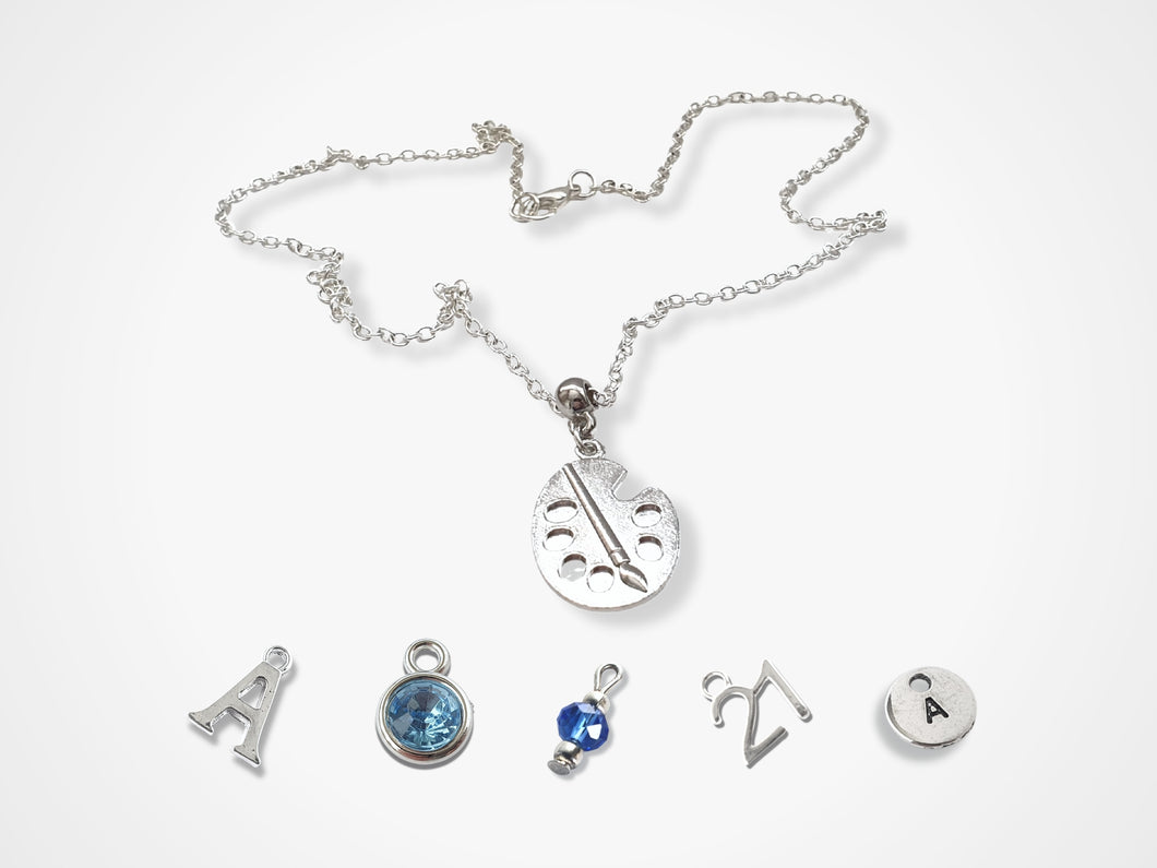 Artists Palette Necklace - Silver