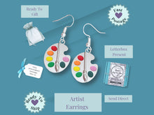 Load image into Gallery viewer, Paint Palette Earrings - Silver
