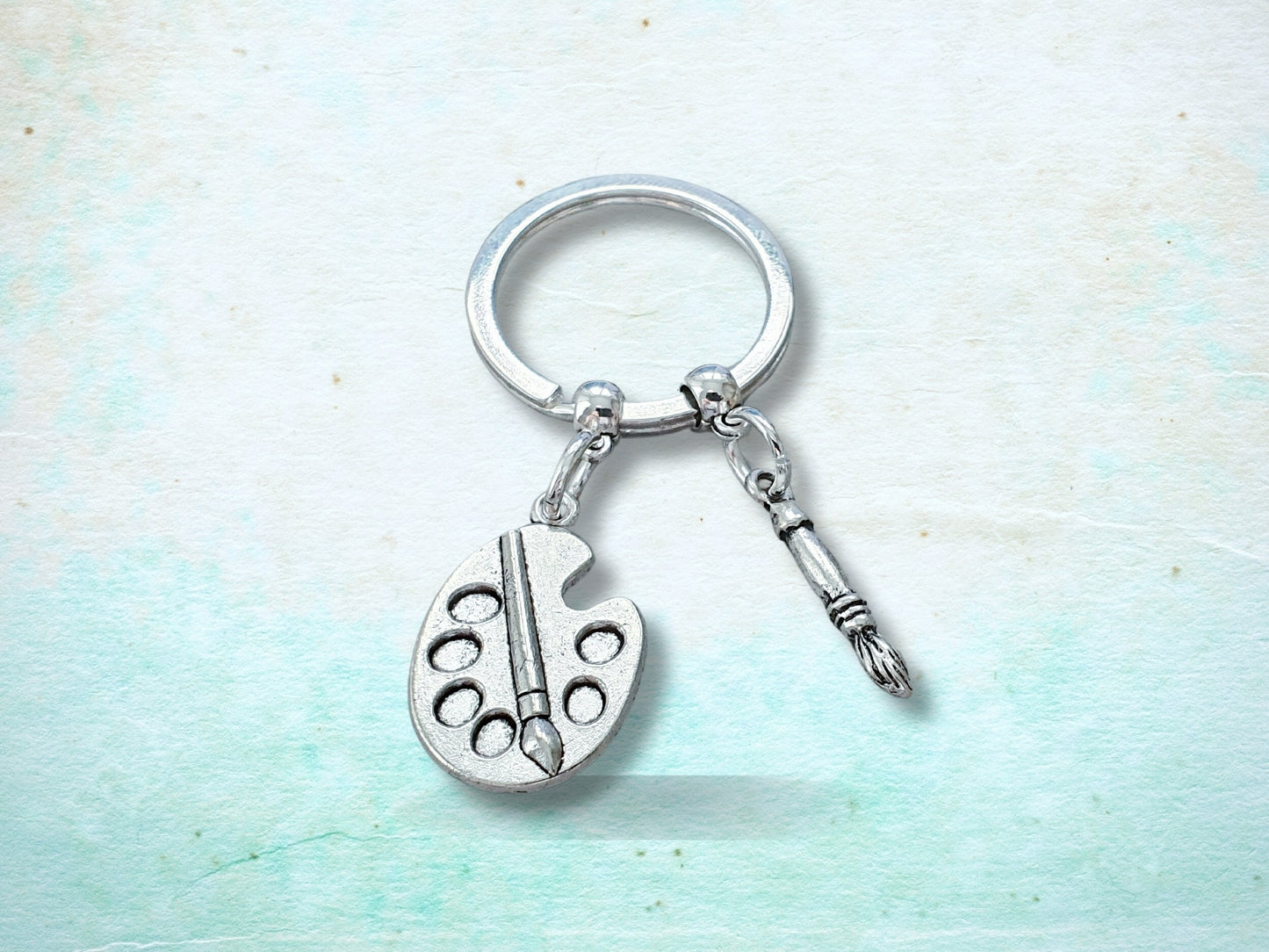 Artist Keyring ~ Personalised Gift for Artist ~ Silver