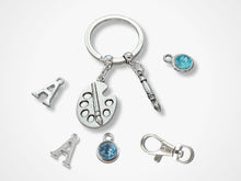 Load image into Gallery viewer, Artist Keyring ~ Personalised Gift for Artist ~ Silver
