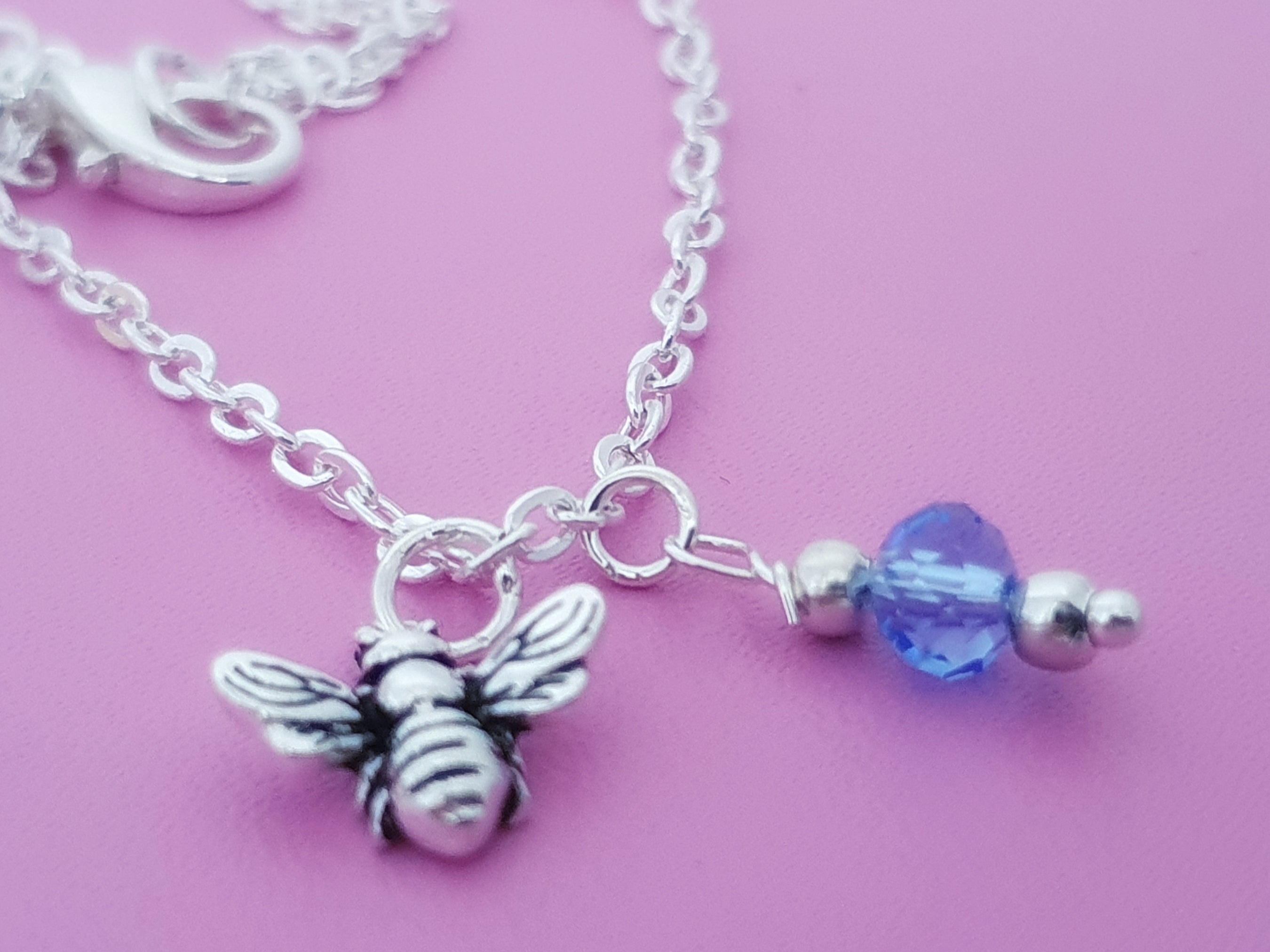 Bee Necklace - Silver