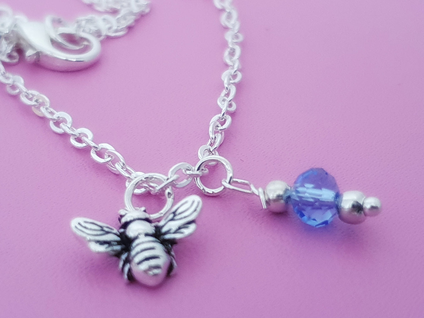 Bee Necklace - Silver