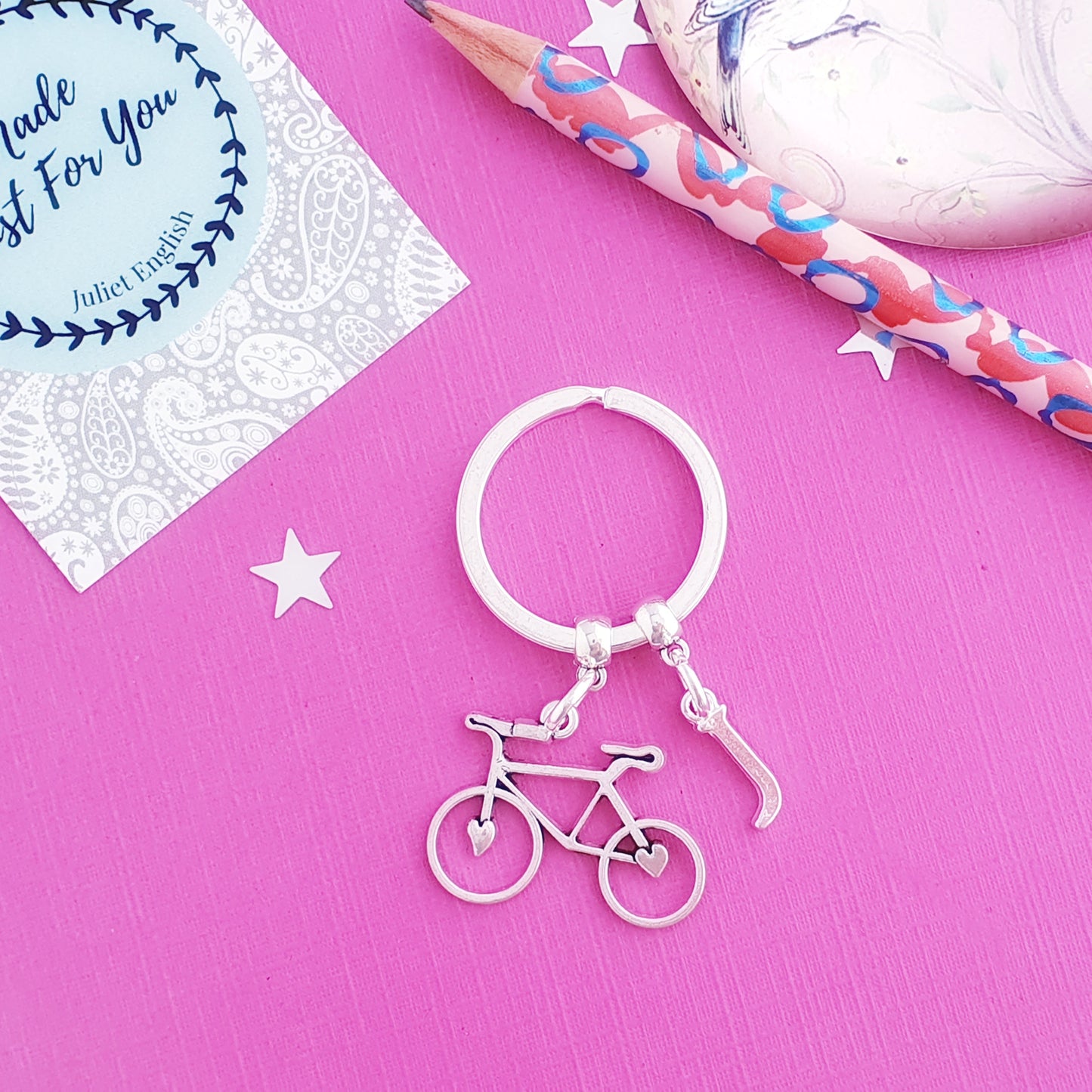 Bicycle keyring - Silver