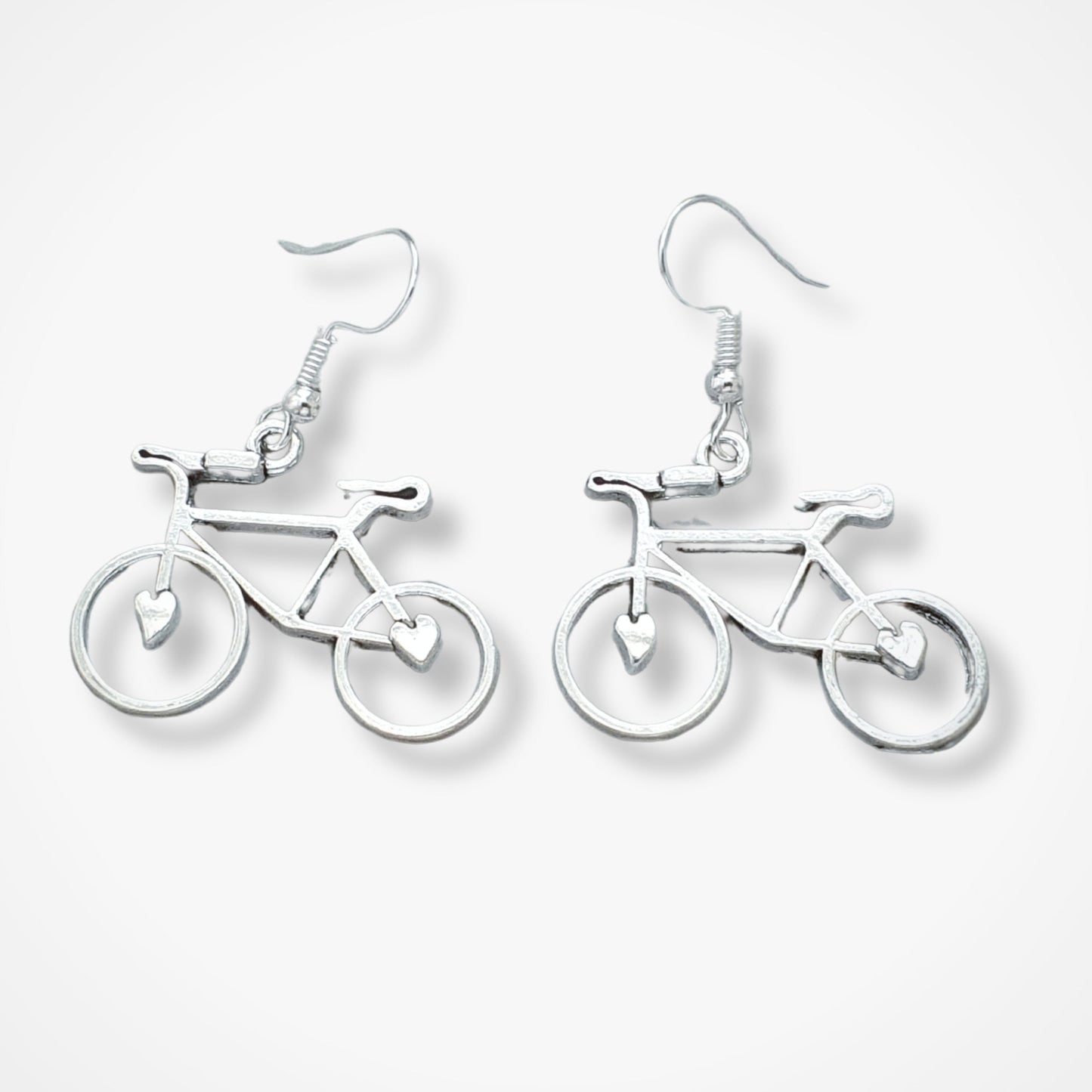 Bicycle Earrings - Silver