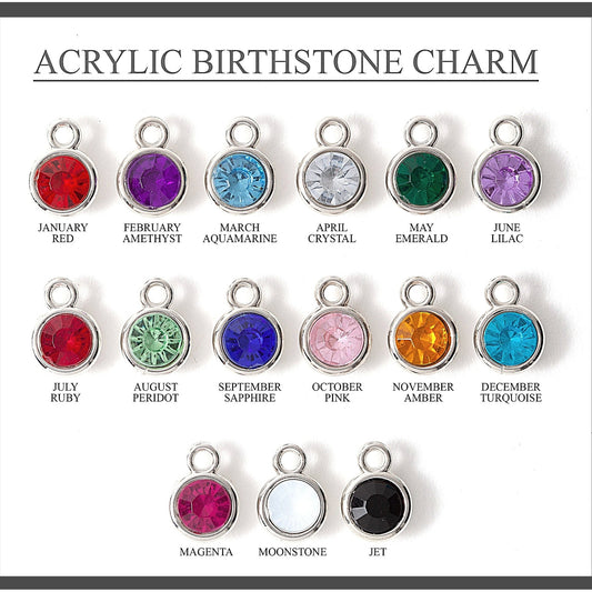 Add an Acrylic Birthstone Gem