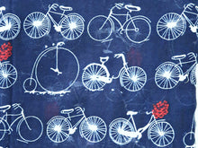 Load image into Gallery viewer, Vintage Bicycle Print Scarf - Dark Blue
