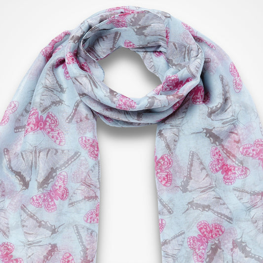 Butterfly Scarf - Blue