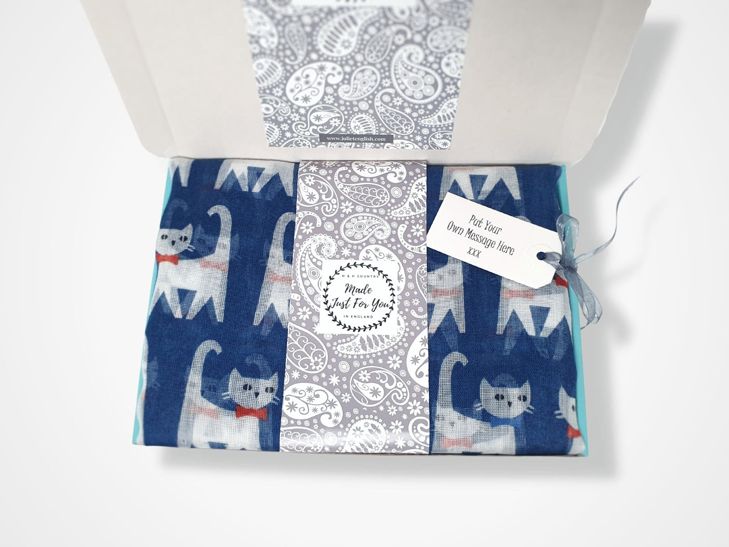 Happy Cats Scarf - Dark Blue