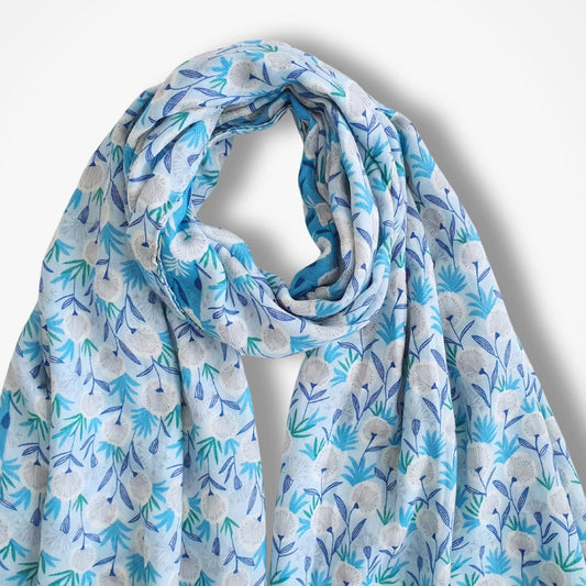 Pretty Ladies Dandelion Scarf - Blue