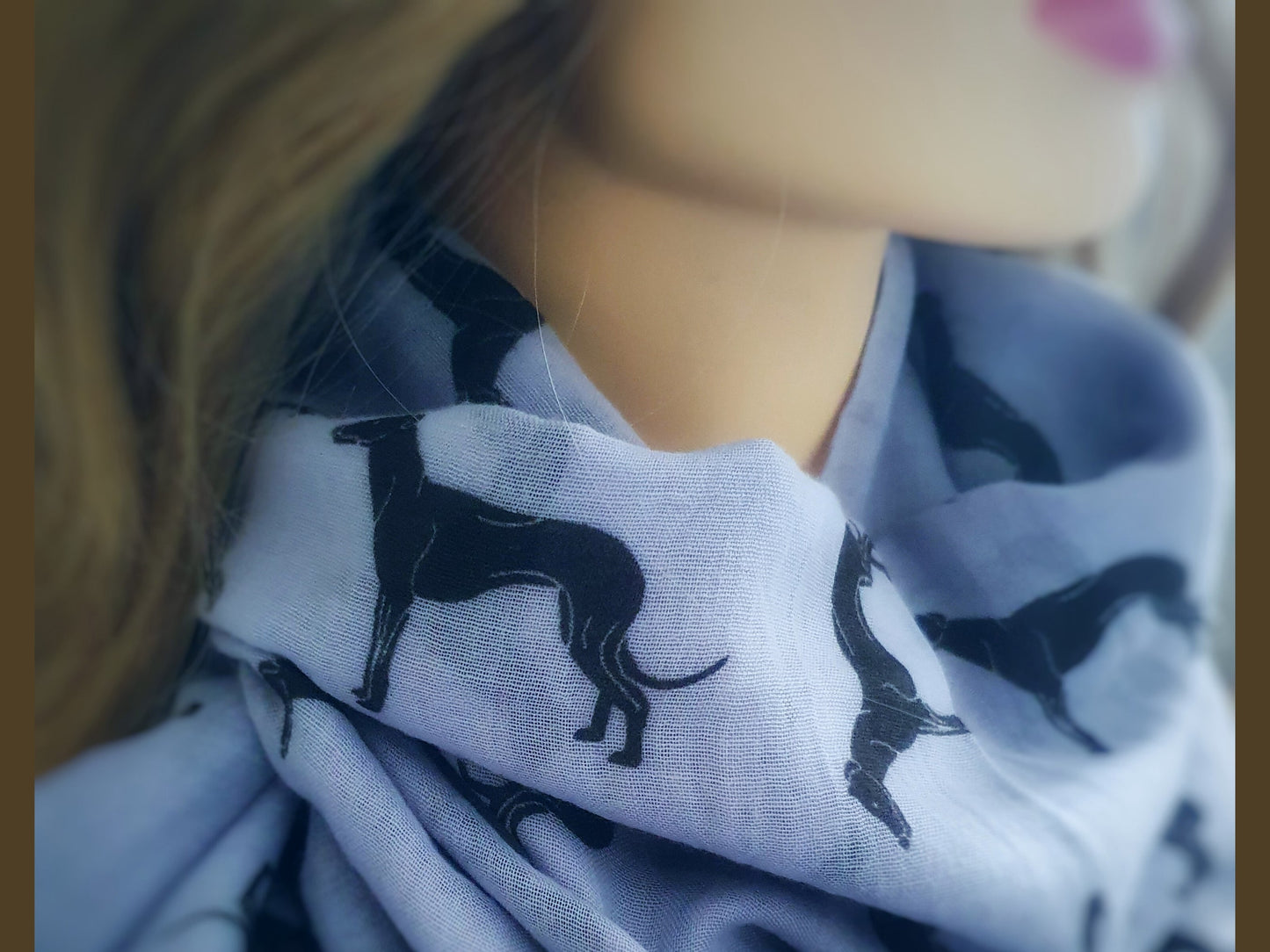 Greyhound Scarf - Blue