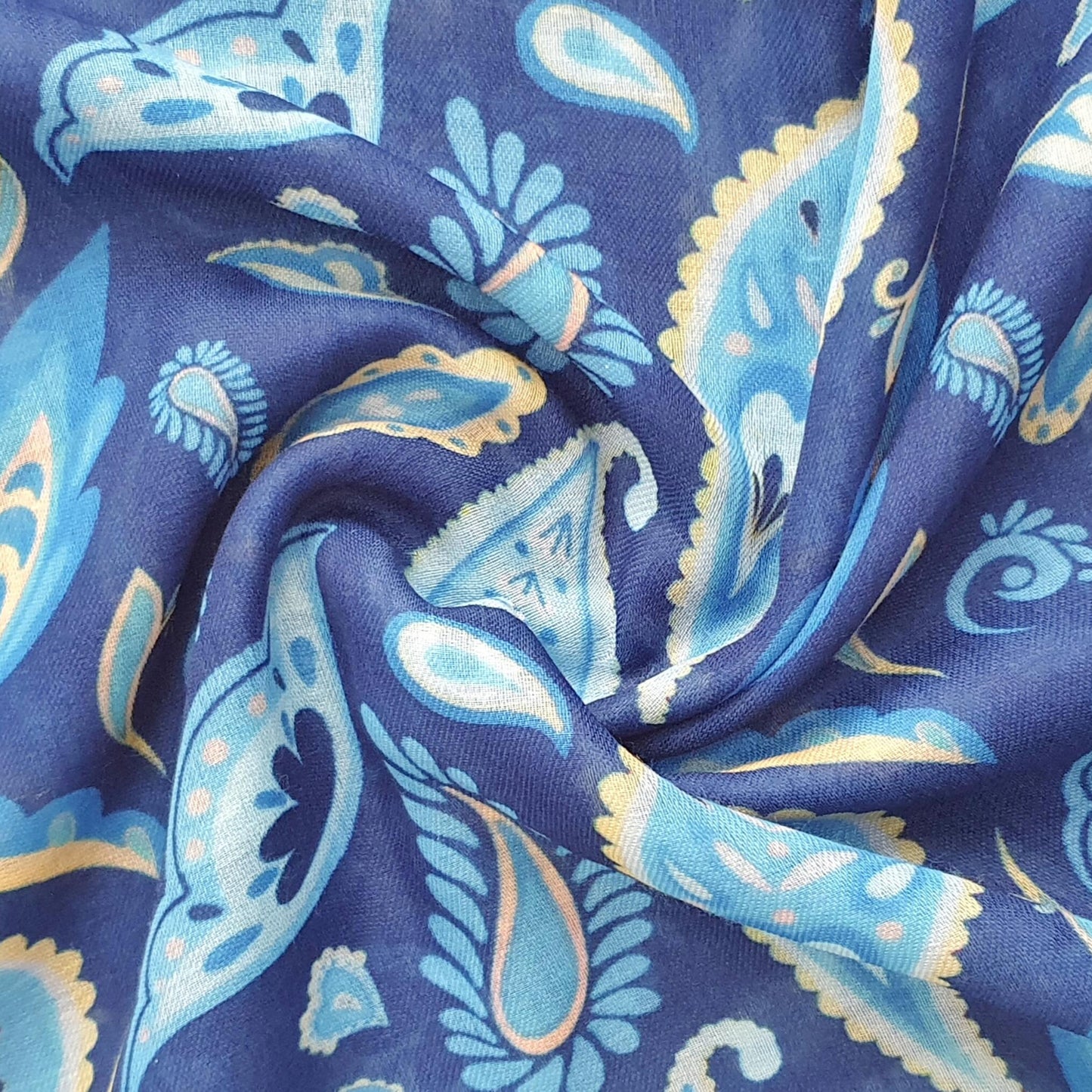 Paisley Print Scarf - Blue